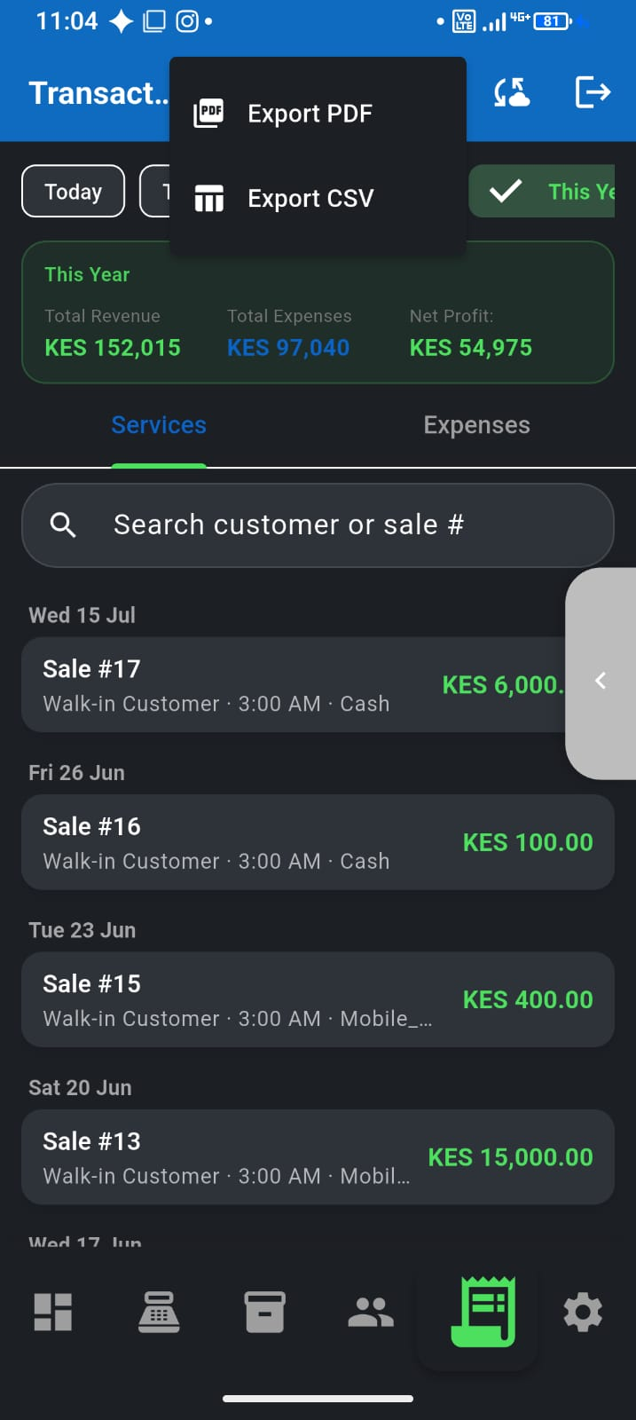 SACCO or bank loan with shop records — F-Biz app screenshot